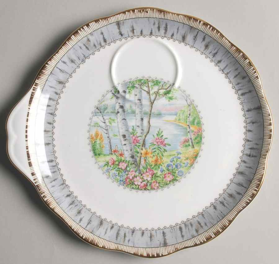 Silver Birch Snack Plate by Royal Albert-1