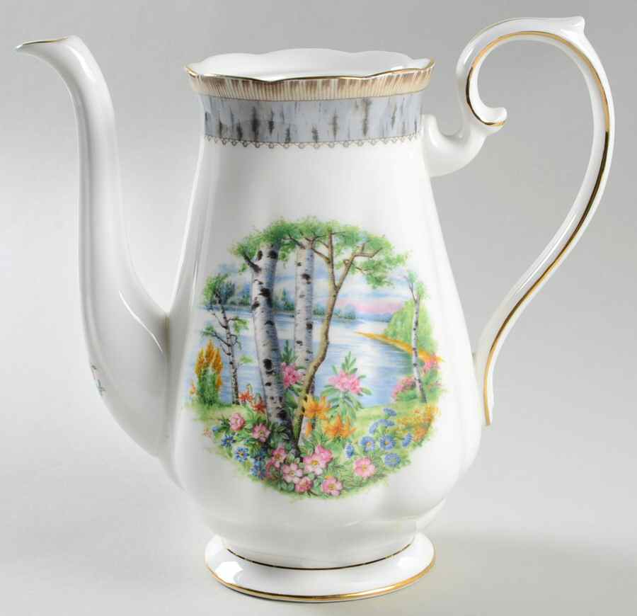 Silver Birch Coffee Pot No Lid by Royal Albert-1