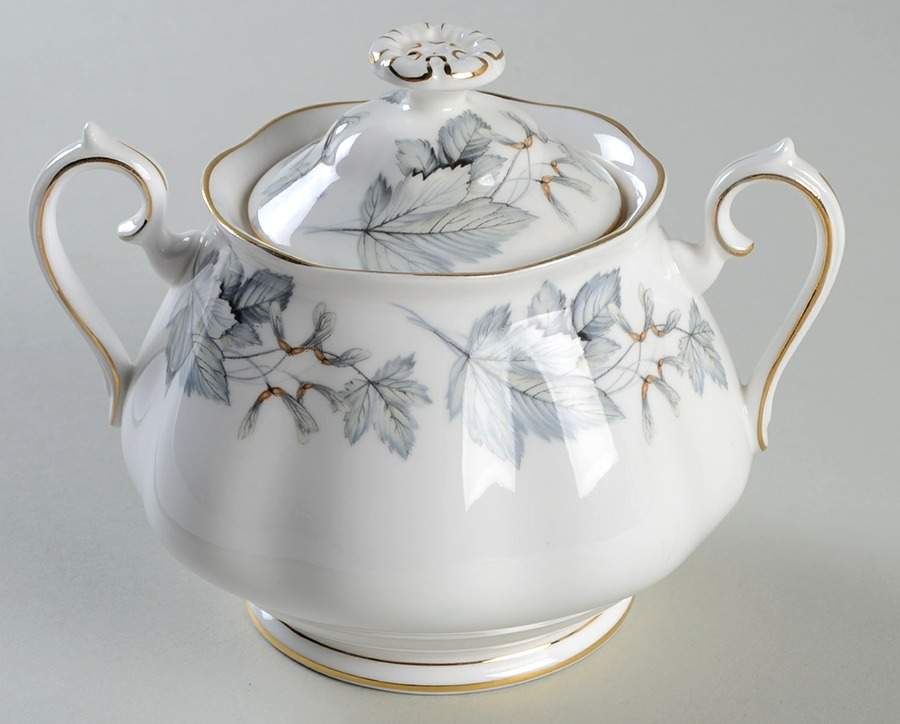 Silver Maple Sugar Bowl & Lid by Royal Albert-1