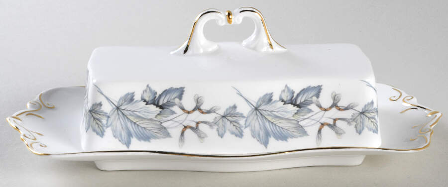 Silver Maple 1/4 Lb Covered Butter by Royal Albert-1