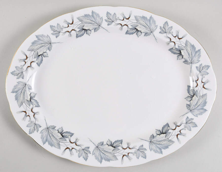 Silver Maple 16" Oval Serving Platter by Royal Albert-1