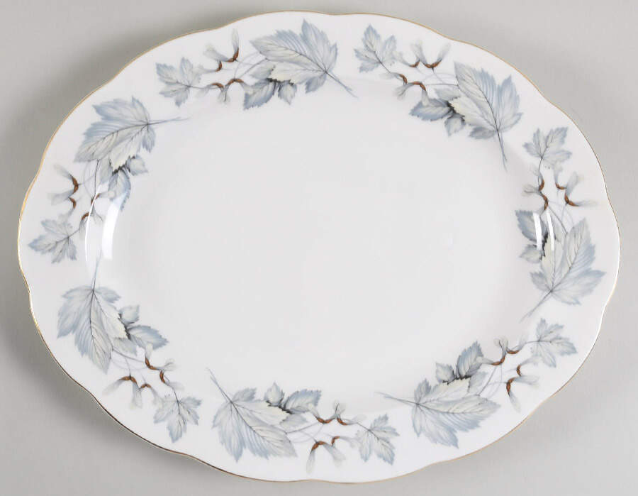 Silver Maple 13" Oval Serving Platter by Royal Albert-1