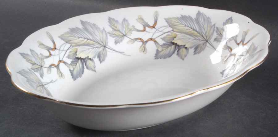 Silver Maple 9" Oval Vegetable Bowl by Royal Albert-1