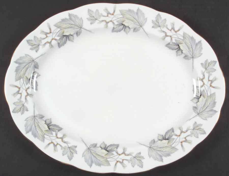 Silver Maple 15" Oval Serving Platter by Royal Albert-1