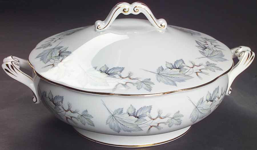 Silver Maple Round Covered Vegetable by Royal Albert-1