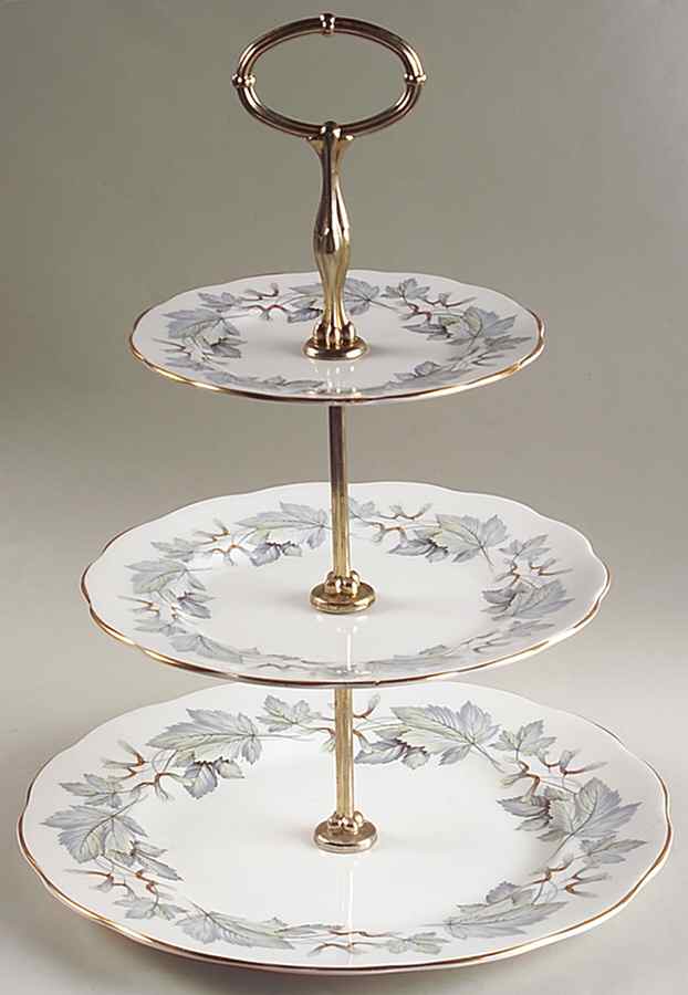 Silver Maple 3-Tiered Serving Tray (DP, SP, BB) by Royal Albert-1
