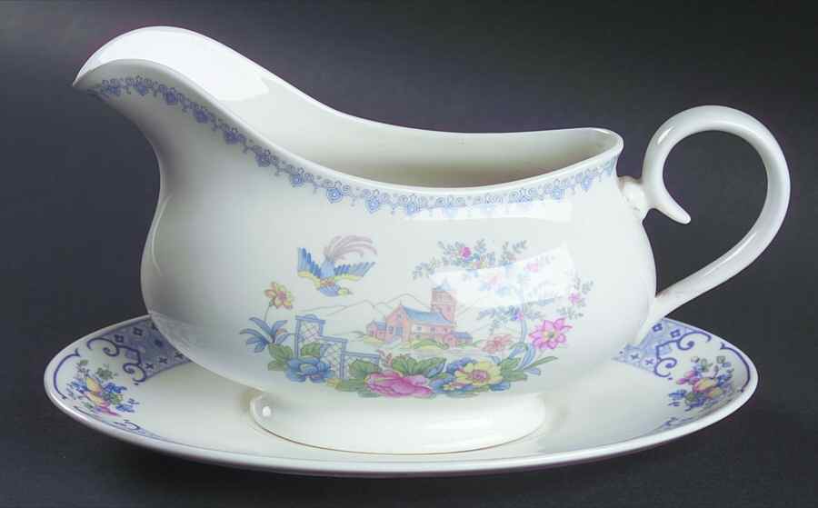 Songbird Gravy Boat & Underplate by Royal Albert-1