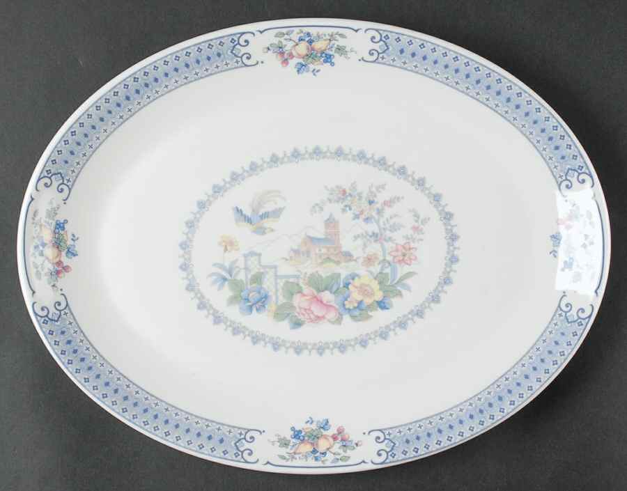 Songbird 13" Oval Serving Platter by Royal Albert-1