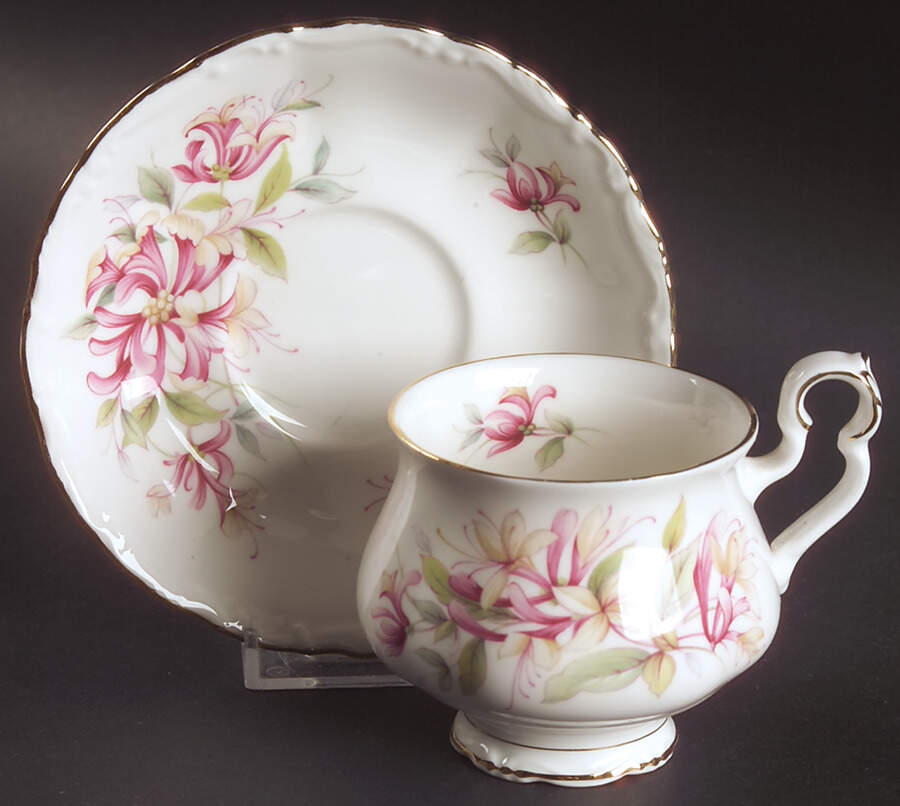 Sonnet Series Footed Cup & Saucer Set by Royal Albert-1