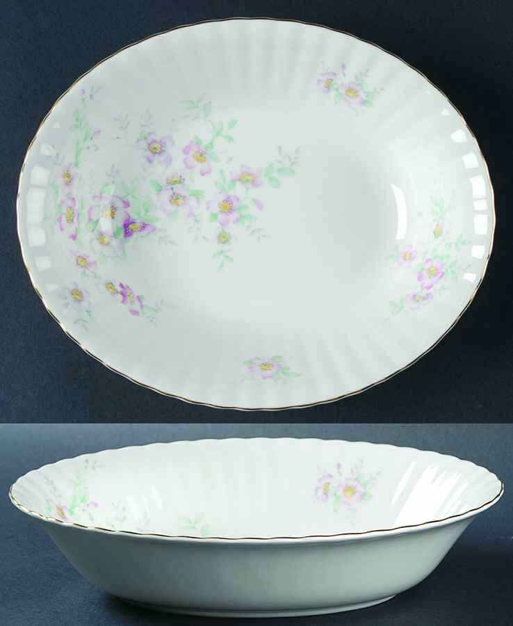 Spring Ballet 9" Oval Vegetable Bowl by Royal Albert-1