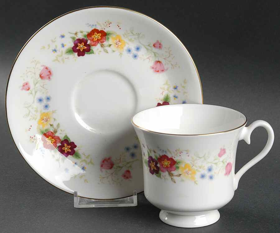 Spring Morning Footed Cup & Saucer Set by Royal Albert-1