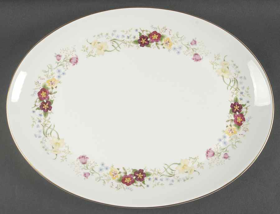 Spring Morning 16" Oval Serving Platter by Royal Albert-1