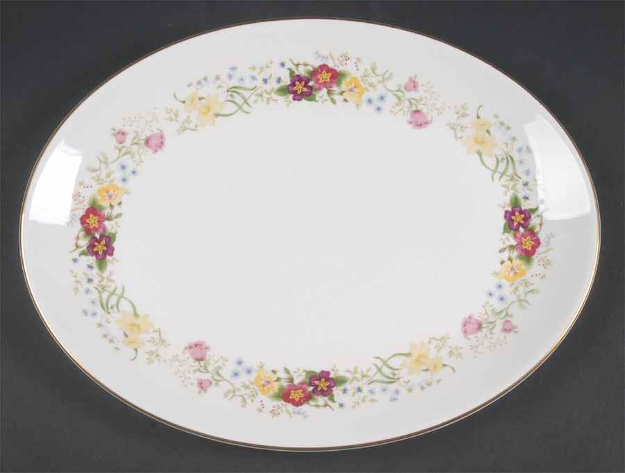 Spring Morning 13" Oval Serving Platter by Royal Albert-1