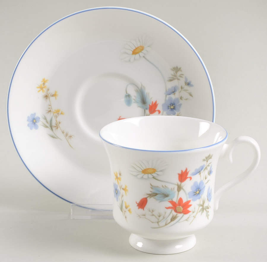 Summer Breeze Footed Cup & Saucer Set by Royal Albert-1