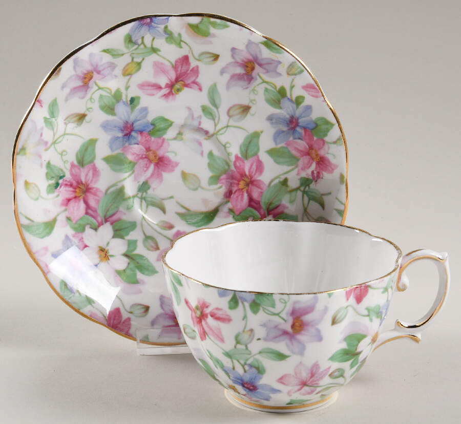 Summer Glory Flat Cup & Saucer Set by Royal Albert-1