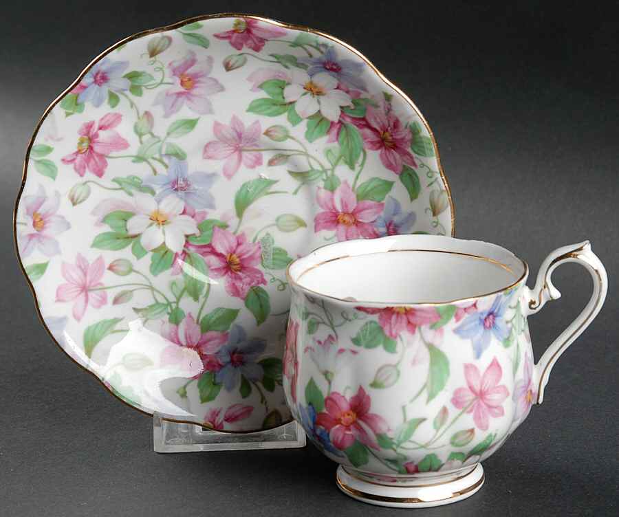 Summer Glory Footed Cup & Saucer Set by Royal Albert-1