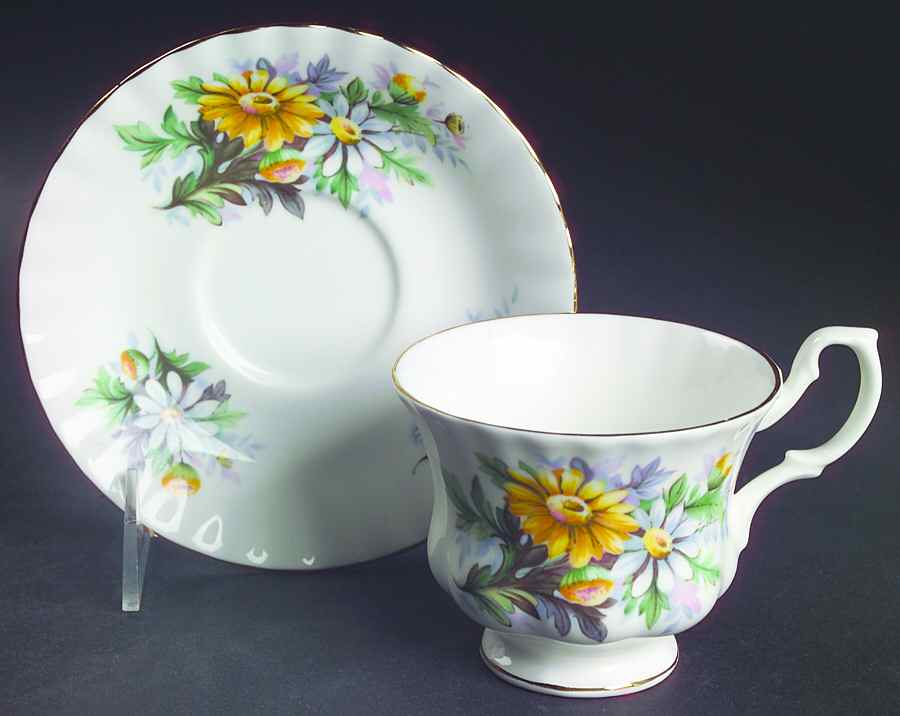 Summertime Series Footed Cup & Saucer Set by Royal Albert-1