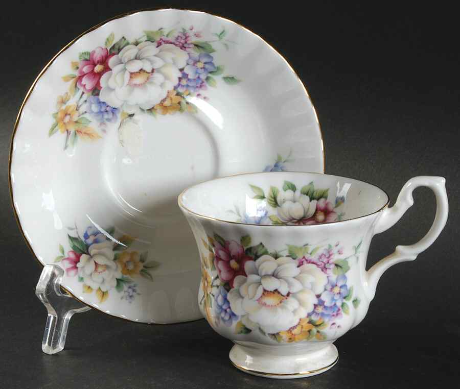 Summertime Series Footed Cup & Saucer Set by Royal Albert-1