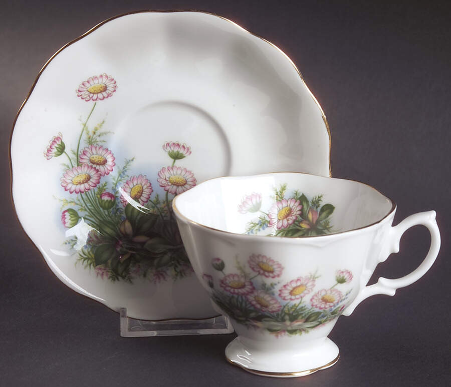 Sunnyside Series (Hampton Shape) Footed Cup & Saucer Set by Royal Albert-1
