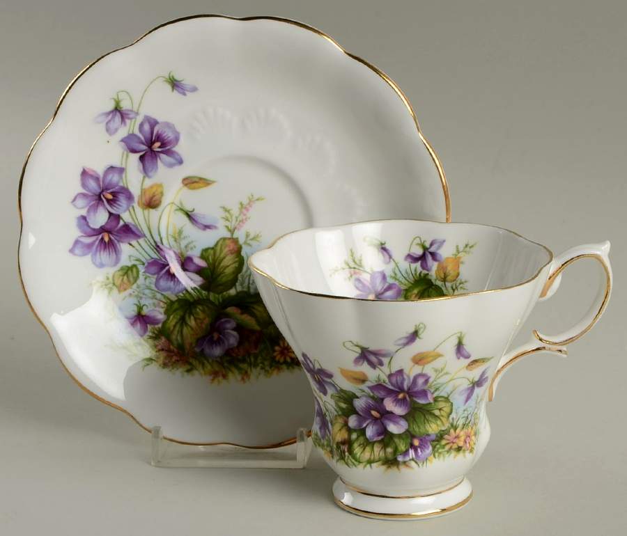 Sunnyside Series (Hampton Shape) Footed Cup & Saucer Set by Royal Albert-1