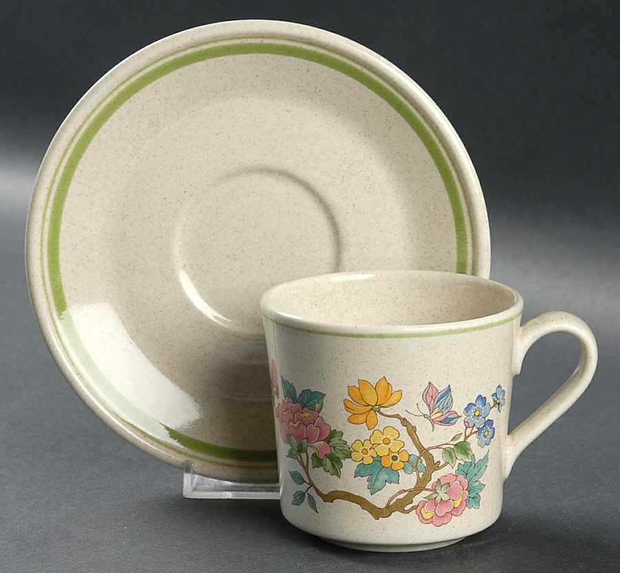 Summer Solitude Flat Cup & Saucer Set by Royal Albert-1