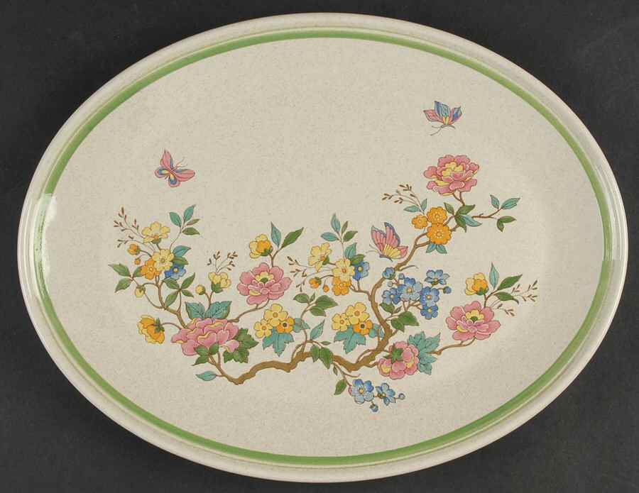 Summer Solitude 13" Oval Serving Platter by Royal Albert-1