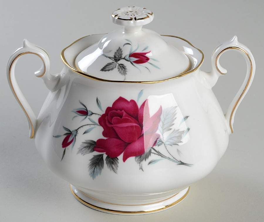 Sweet Romance Sugar Bowl & Lid by Royal Albert-1
