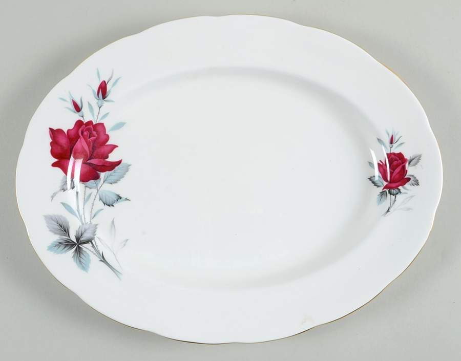 Sweet Romance 13" Oval Serving Platter by Royal Albert-1