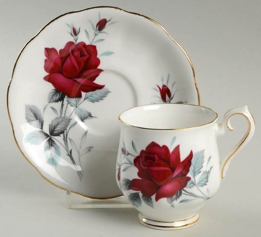 Sweet Romance Footed Demitasse Cup & Saucer Set by Royal Albert-1