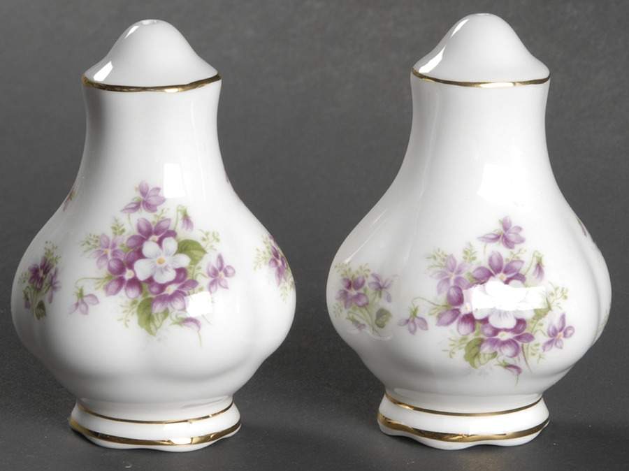 Sweet Violets Salt & Pepper Set by Royal Albert-1