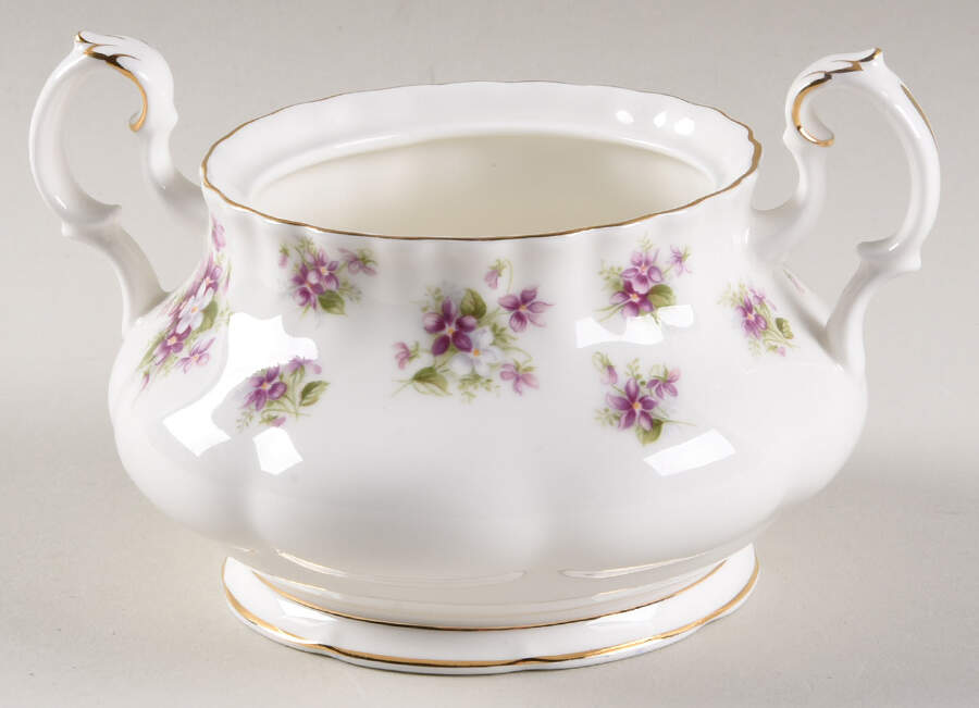 Sweet Violets Sugar Bowl No Lid by Royal Albert-1