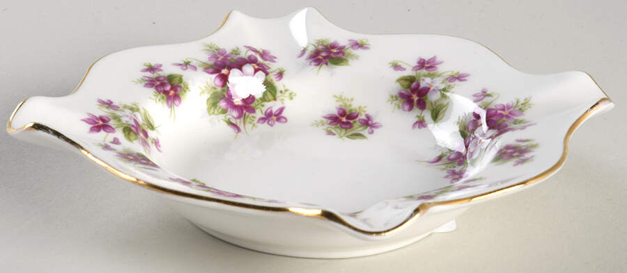 Sweet Violets Small Square Ashtray by Royal Albert-1
