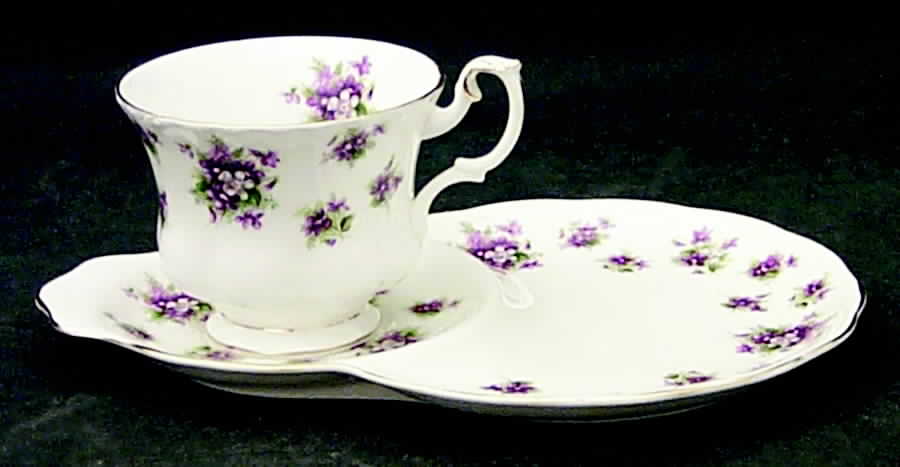 Sweet Violets Dessert Plate & Cup Set by Royal Albert-1
