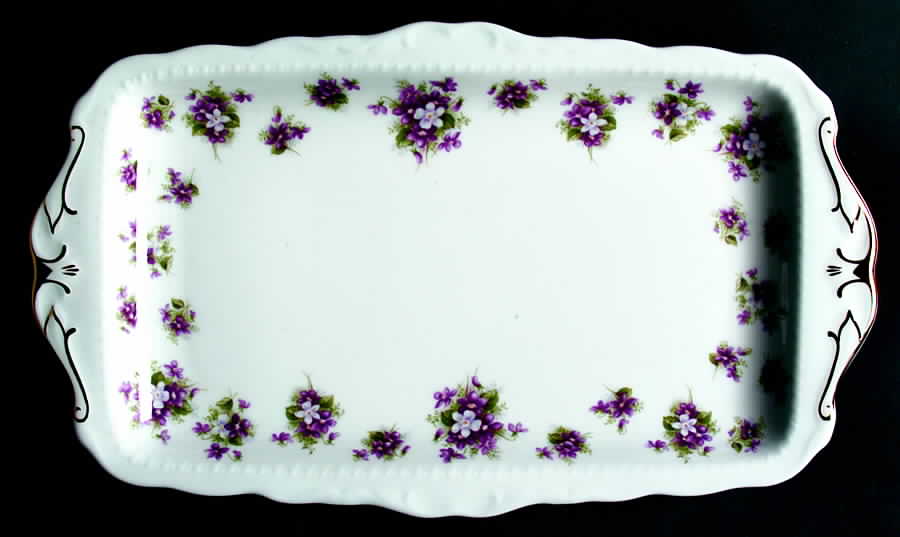 Sweet Violets Large Sandwich Tray by Royal Albert-1
