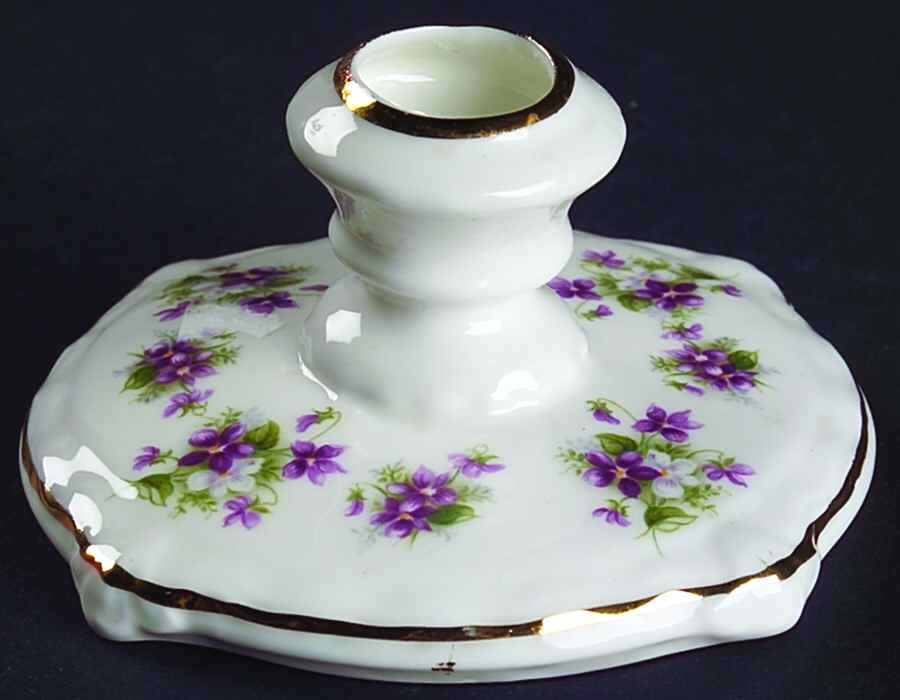 Sweet Violets 2" Candlestick by Royal Albert-1