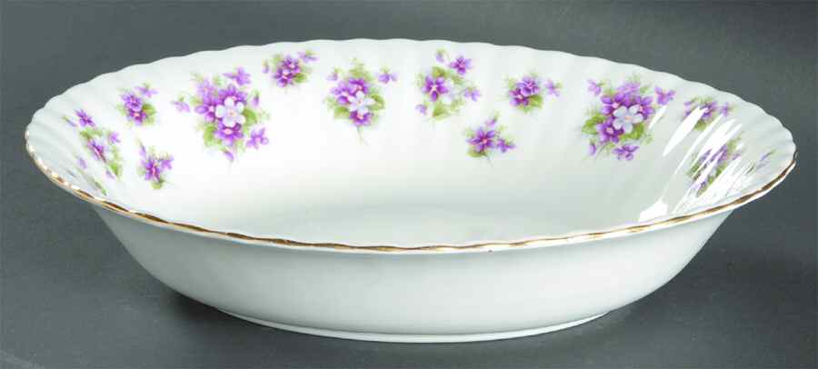 Sweet Violets 9" Oval Vegetable Bowl by Royal Albert-1