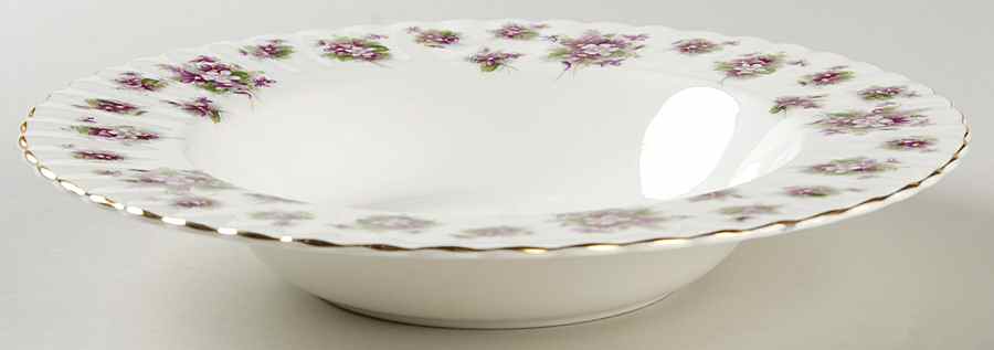 Sweet Violets Large Rim Soup Bowl by Royal Albert-1