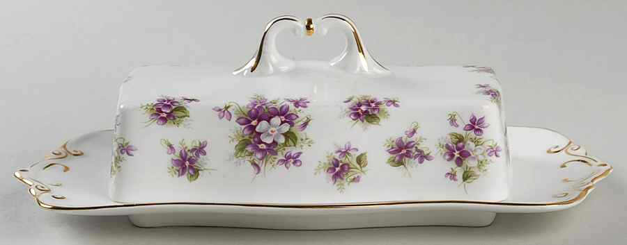 Sweet Violets 1/4 Lb Covered Butter by Royal Albert-1