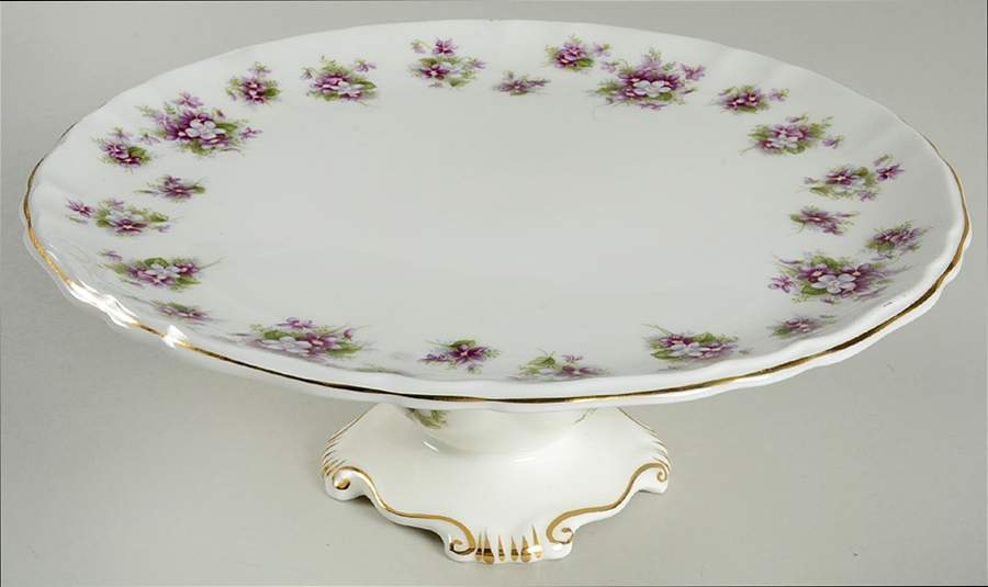 Sweet Violets 9" Diameter Pedestal Cake Stand by Royal Albert-1