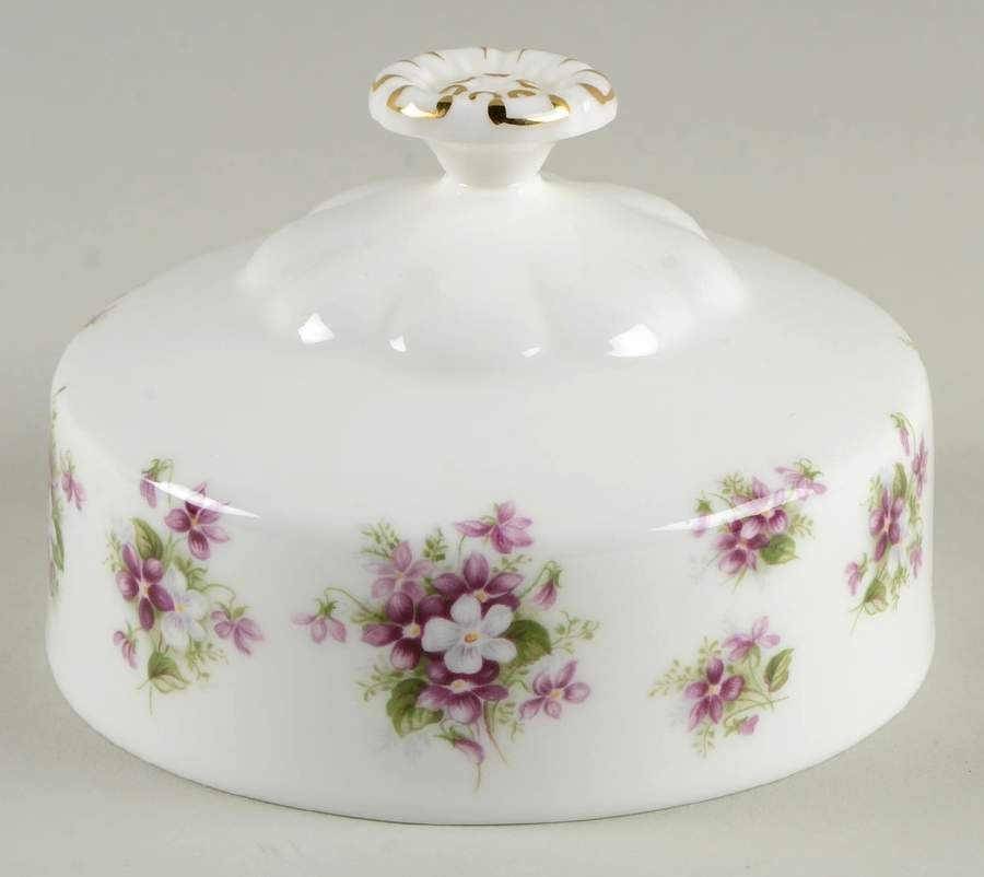 Sweet Violets Lid for Round Butter by Royal Albert-1