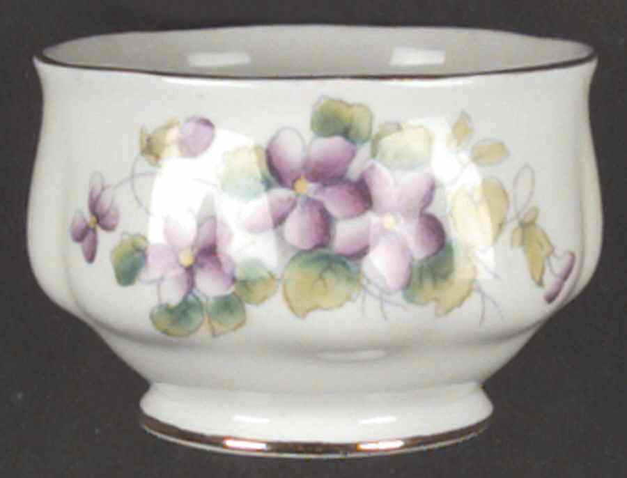 Sweet Violet Open Sugar Bowl by Royal Albert-1