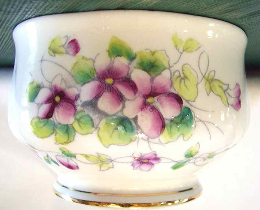 Sweet Violet Mini Open Sugar Bowl by Royal Albert-1