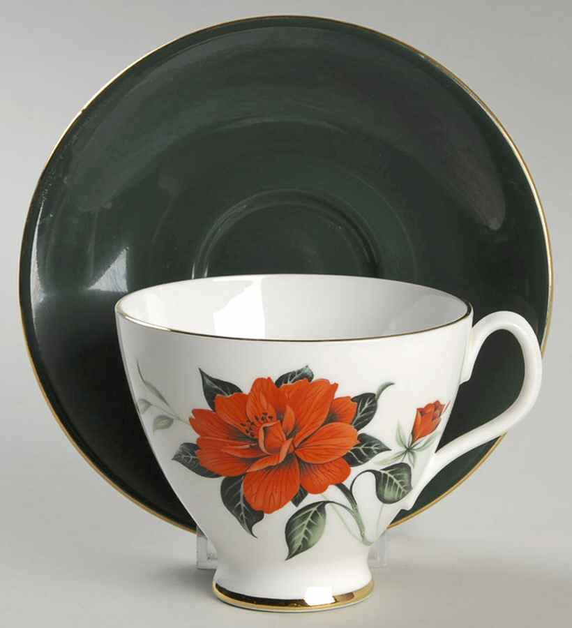 Tahiti Footed Cup & Saucer Set by Royal Albert-1