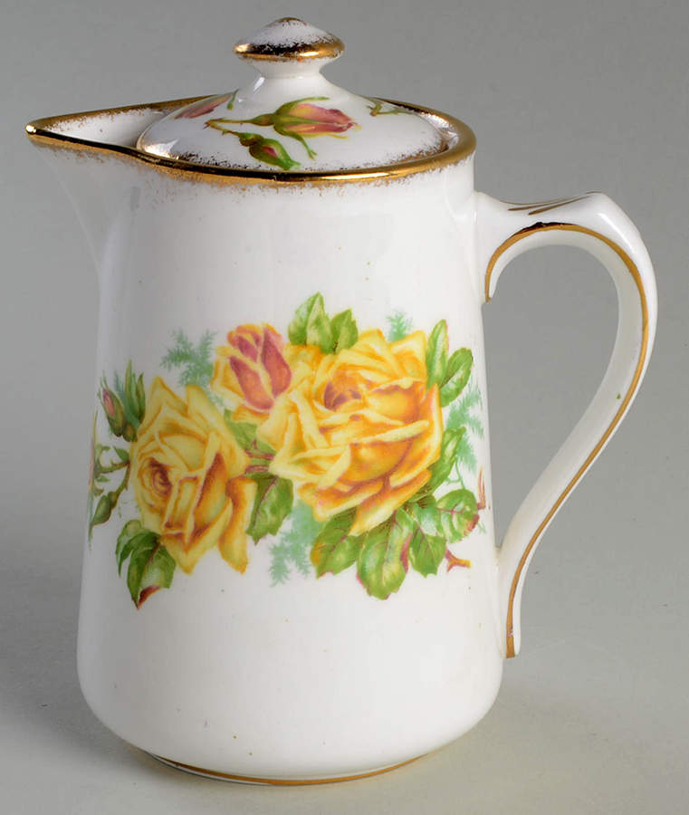 Tea Rose Yellow Hot Water Jug & Lid by Royal Albert-1