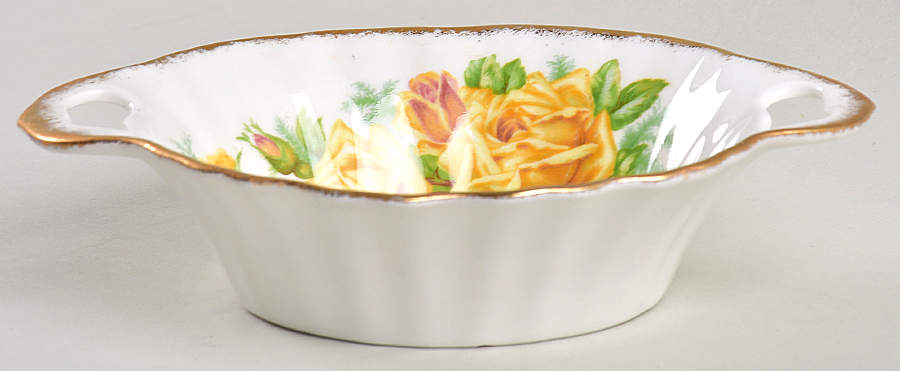 Tea Rose Yellow 6" Oval Sweet Meat Dish by Royal Albert-1