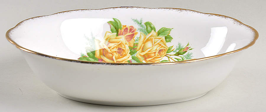 Tea Rose Yellow 8" Oval Vegetable Bowl by Royal Albert-1