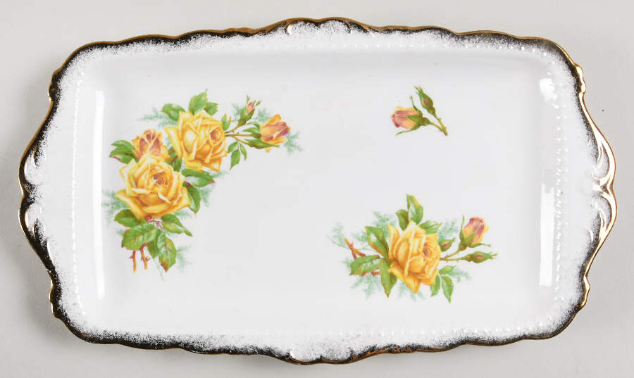 Tea Rose Yellow 11" Rectangular Tray by Royal Albert-1