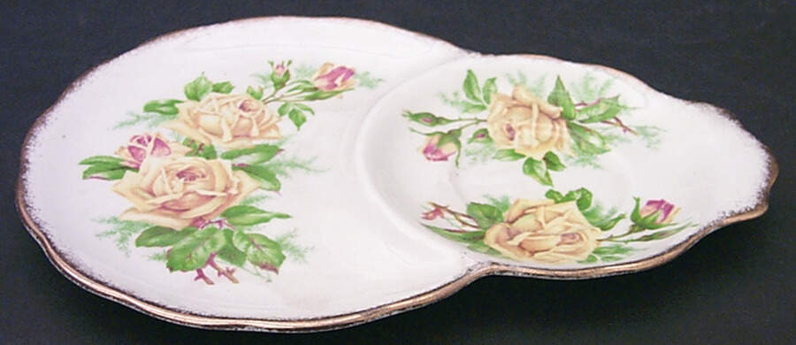 Tea Rose Yellow Plate for Dessert Plate & Cup Set by Royal Albert-1
