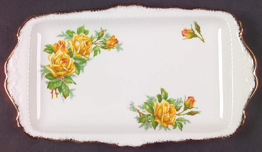 Tea Rose Yellow Large Sandwich Tray by Royal Albert-1