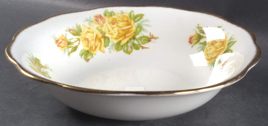 Tea Rose Yellow 9" Round Vegetable Bowl by Royal Albert-1